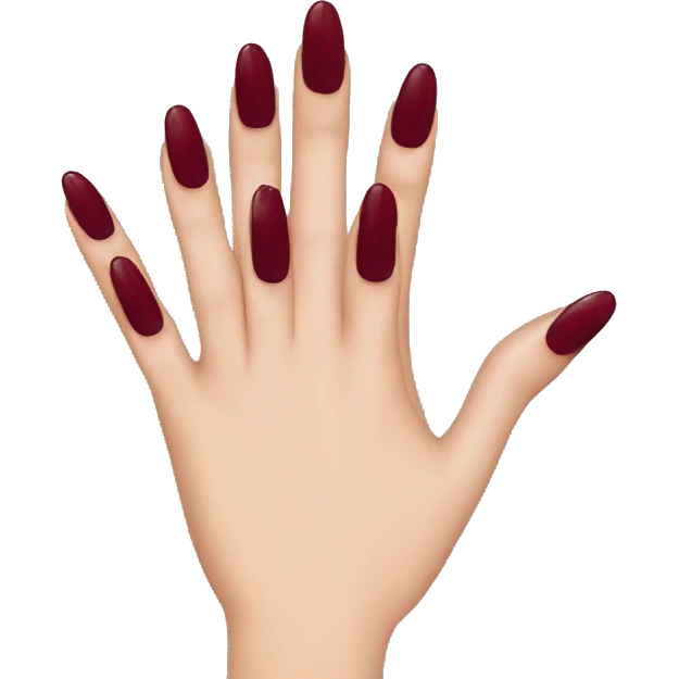 dark red nails emoji