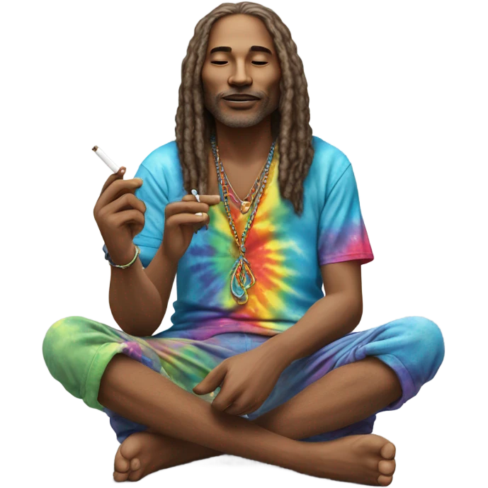 Smoking hippie emoji