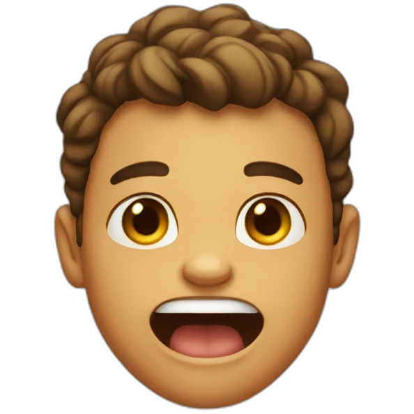 a big mouth kid emoji