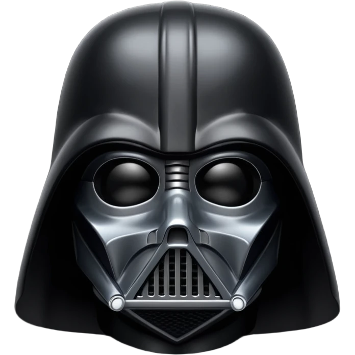 Dark vador sans yeux sur le masque emoji