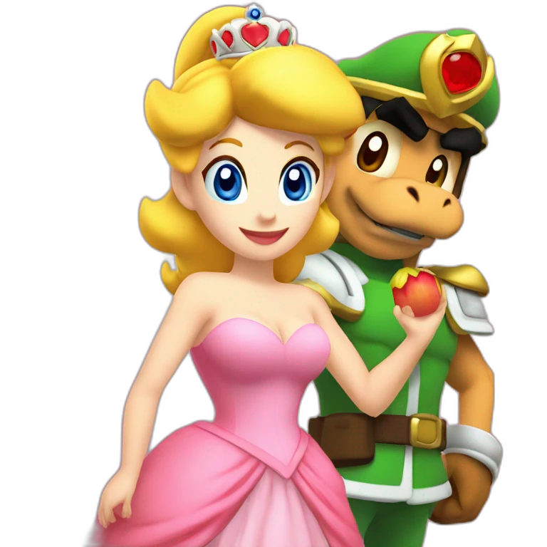 princess peach with bowser emoji