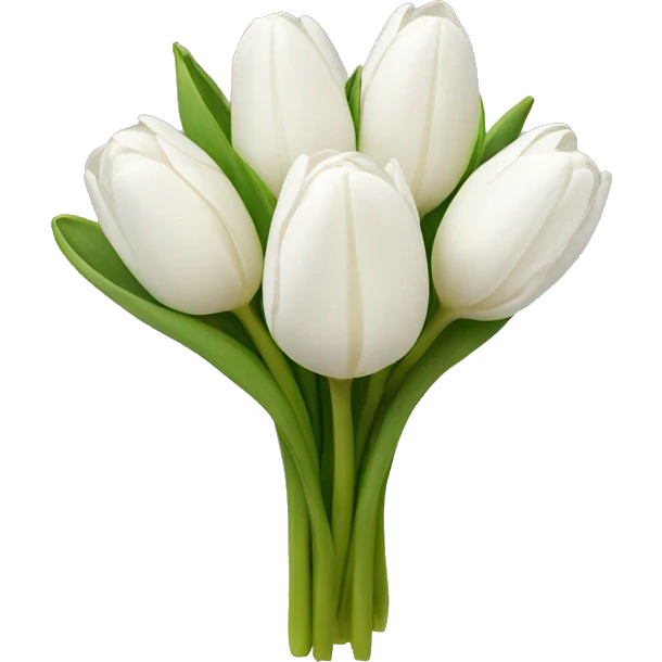 white tulip bouquet  emoji