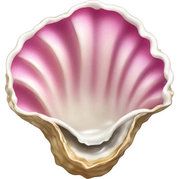 Pink opened oyster emoji