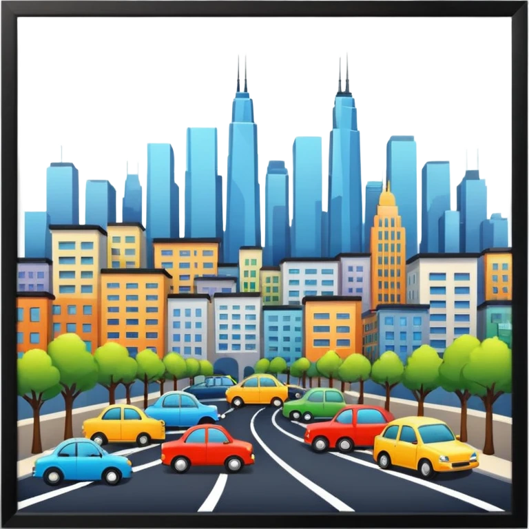 a city, with it's traffic emoji