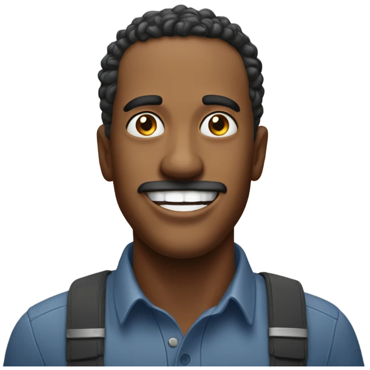 A happy man with eyes wide open with a line of salt in front of him  emoji