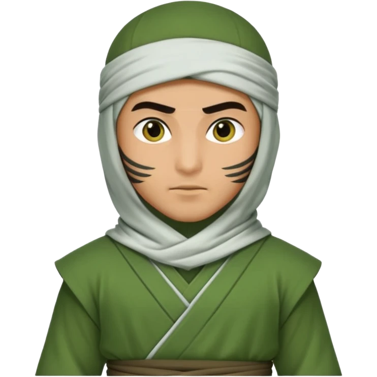 Ninja arab green and white  emoji