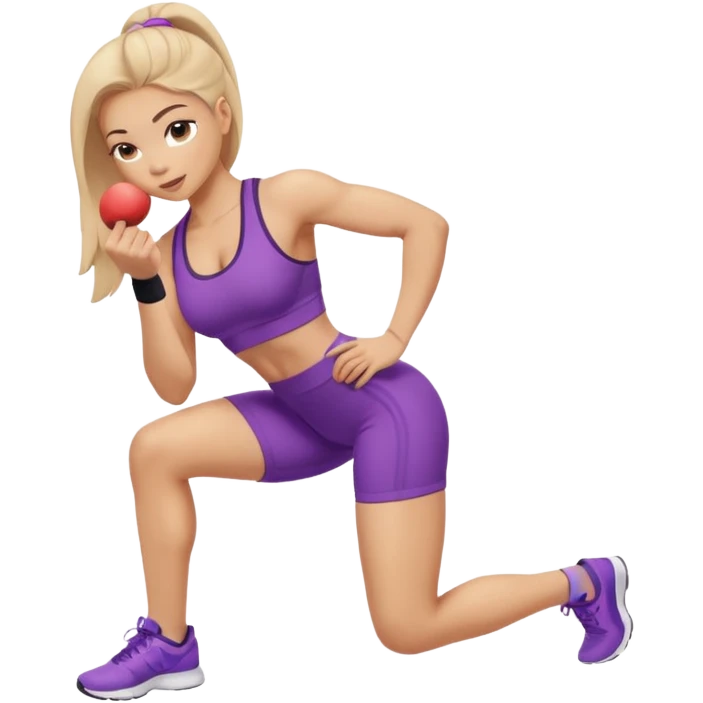girl working out glutes abs workout  emoji