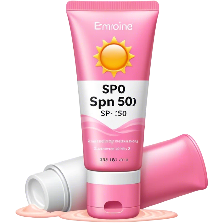 Aesthetic pink SPF 50 cream emoji
