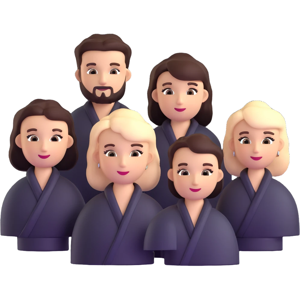professional hairstylists team group emoji