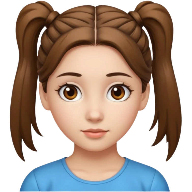 children girl with ponytails hairstyle  emoji