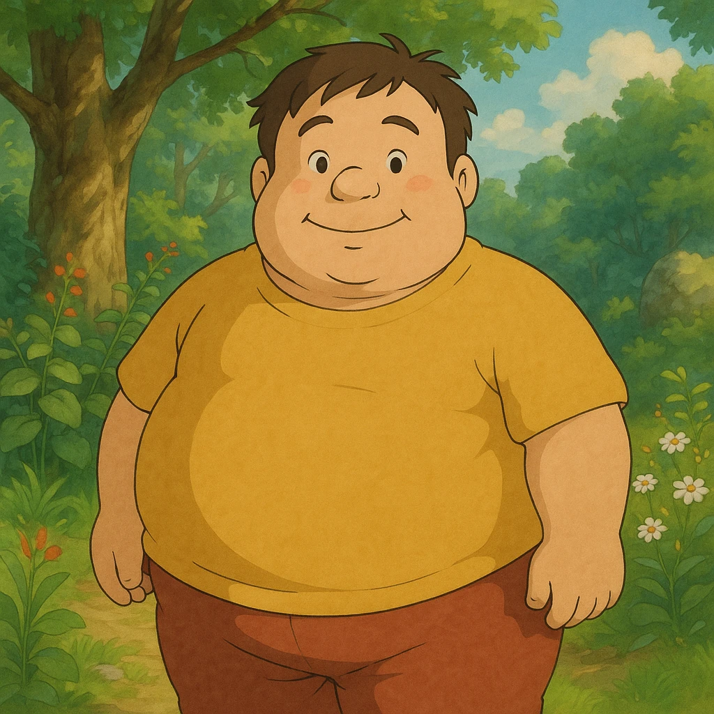 fat guy emoji