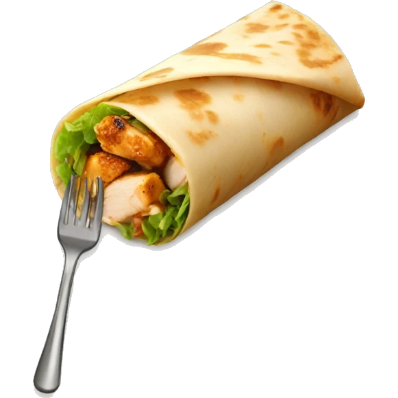 Fork-and-chicken-wrap emoji