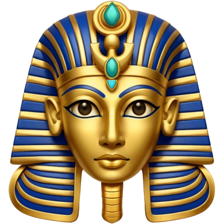 Discord emoji for "RA Silkroad", Ancient Egyptian theme, Pharaoh mask, Ankh, Scarab, Eye of Horus, colorful, shiny gold, small, clear.
 emoji