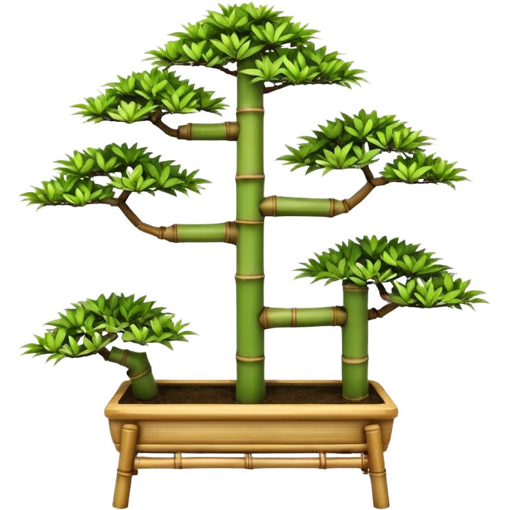 Three tiered bonsai planters stand made of inch thick bamboo  emoji