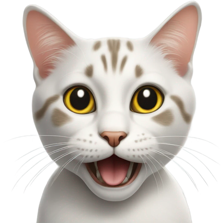 Curious cat with open mouth  emoji