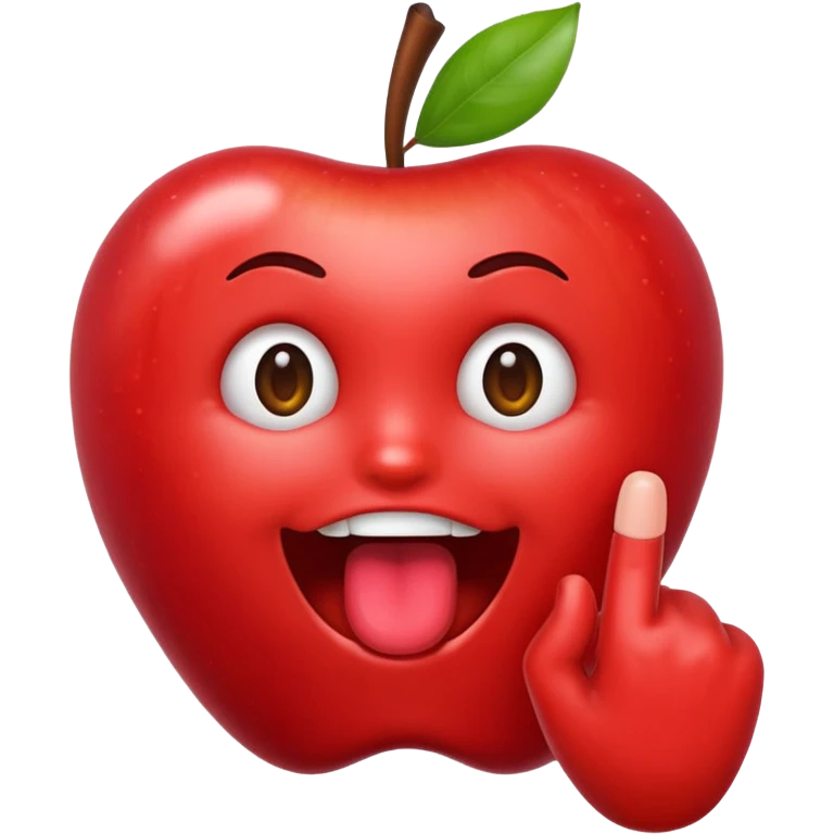 Emoji Apple ou iPhone coquin avec le doigt dans le coin de la bouche emoji