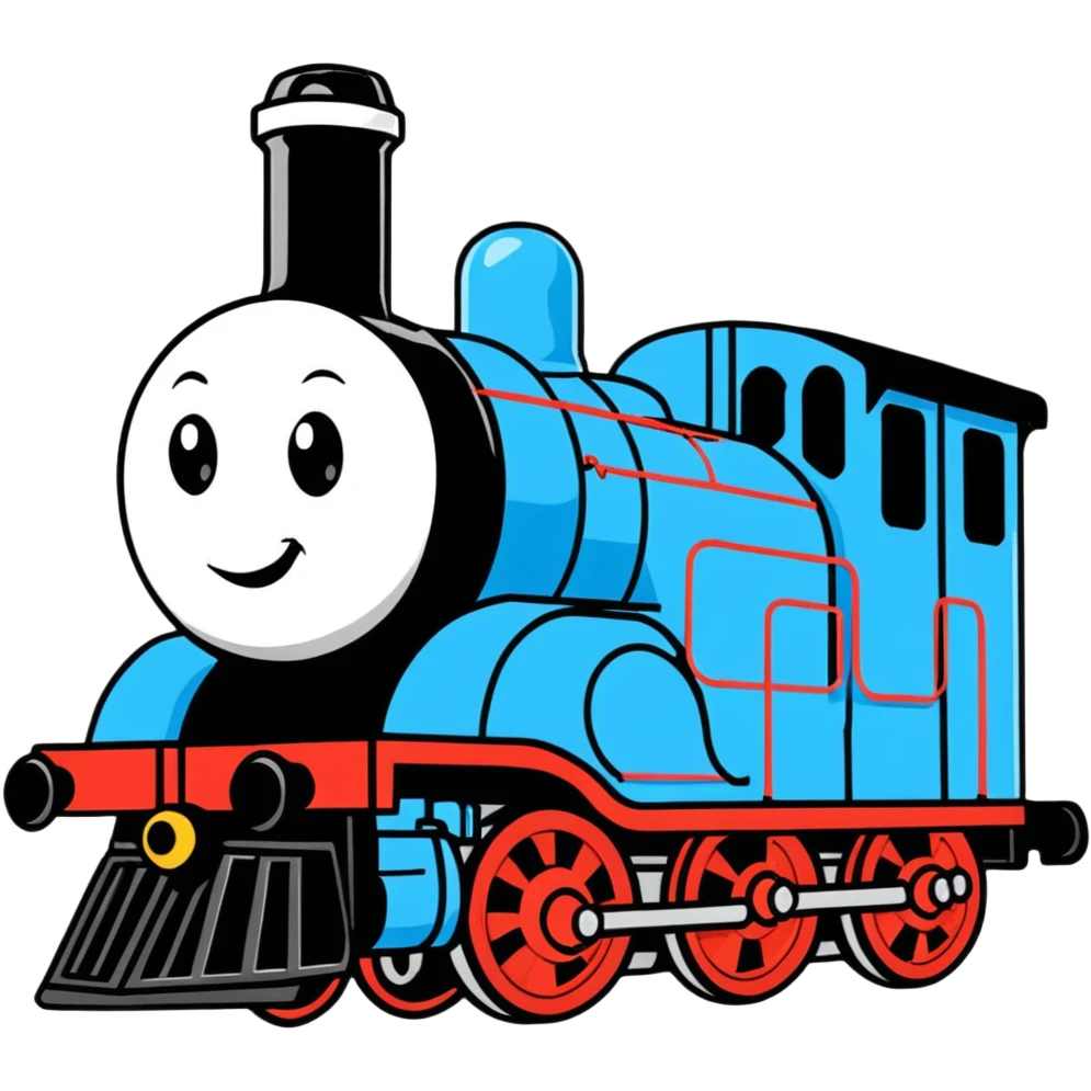 blue tank engine train locomotive emoji