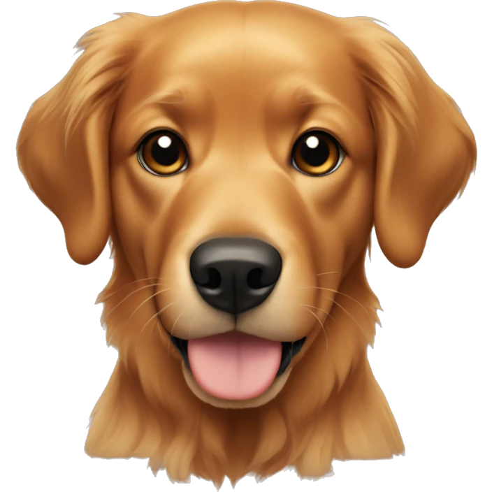 Red golden retriever with black ears emoji