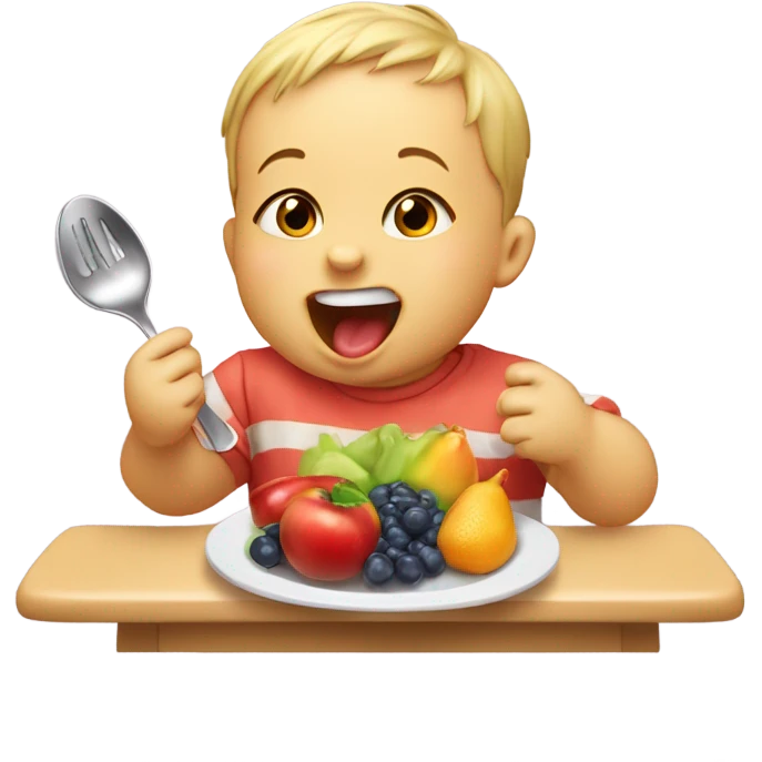 Baby eating  emoji