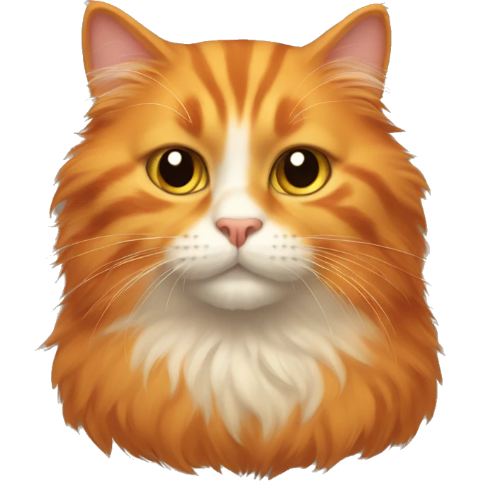 fluffy orange cat emoji