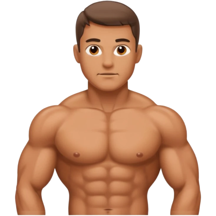 Man naked with penis emoji