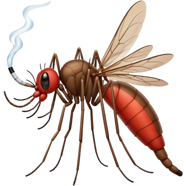 mosquito fumando un cigarro emoji