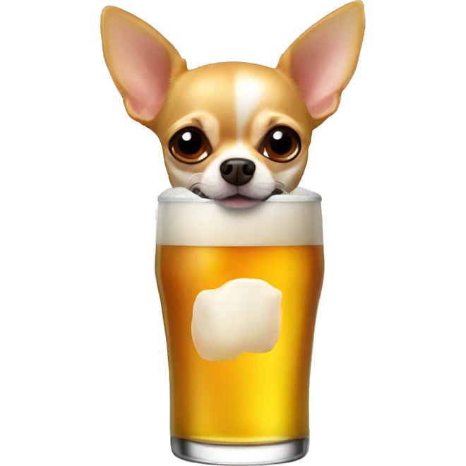 Chihuahua drink bière  emoji