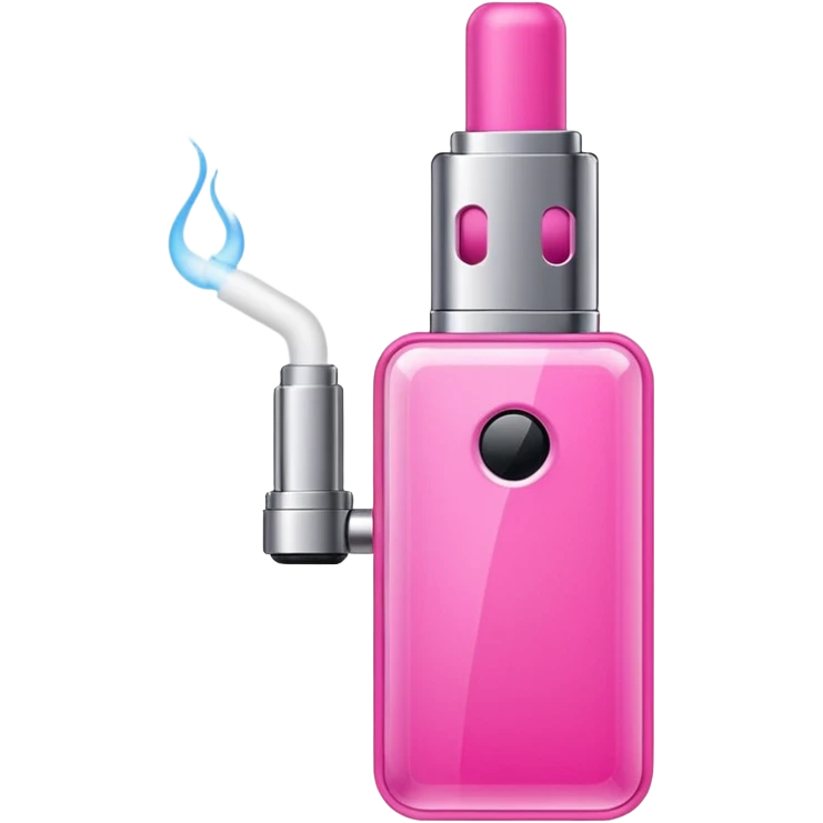 A pink vape shaped like an iget bar emoji