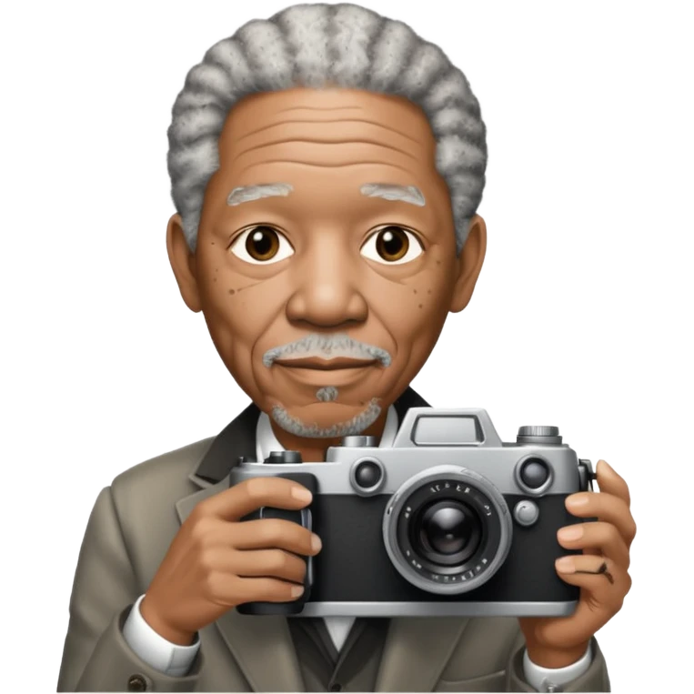 morgan freeman with camera emoji