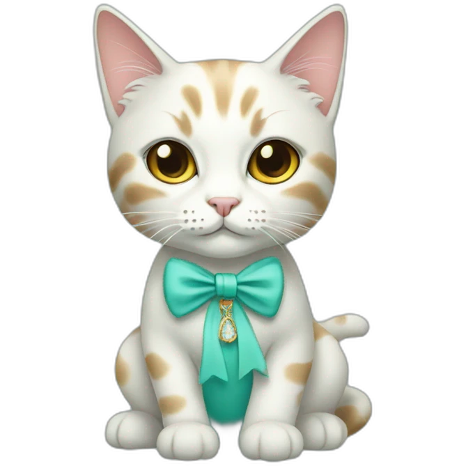 Tiffany fashionable cat emoji