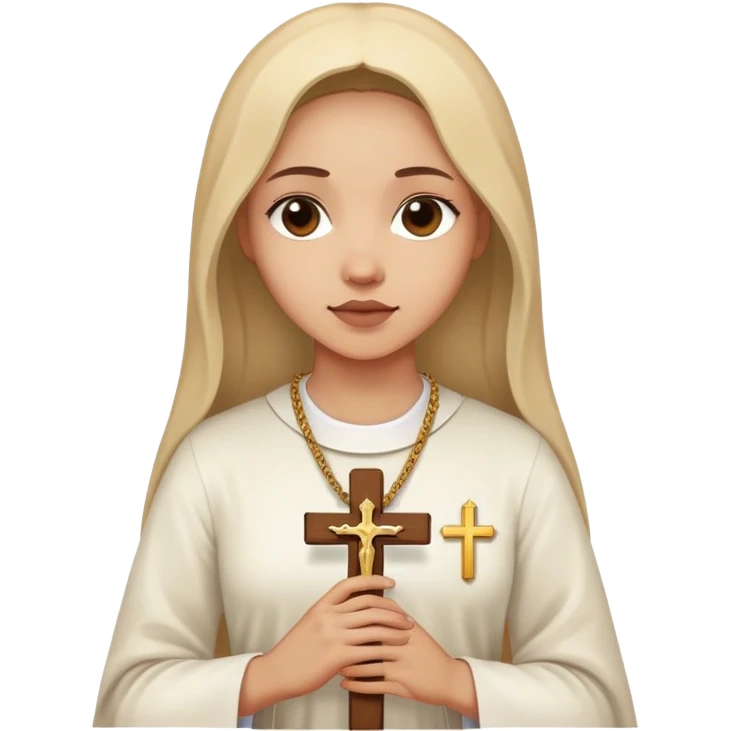 woman catholic cross emoji