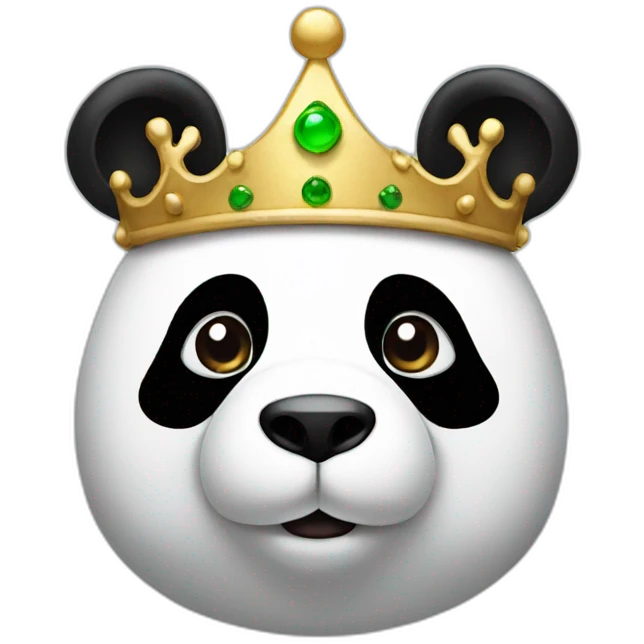 panda in a crown emoji