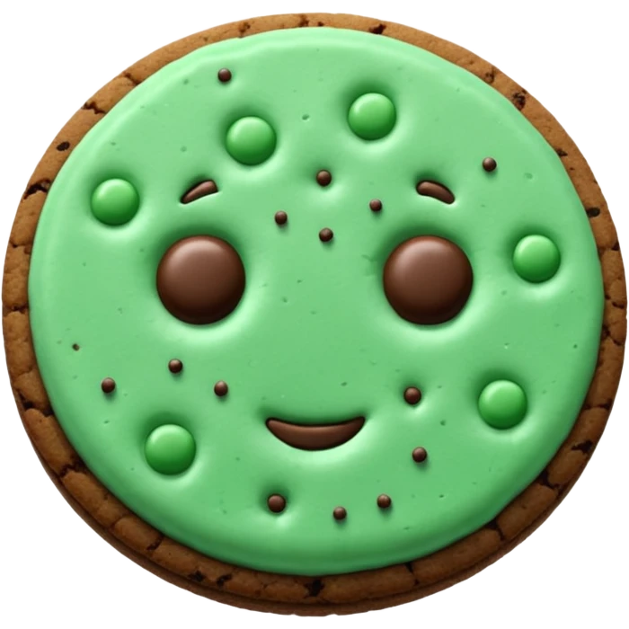 mint chocolate cookie emoji