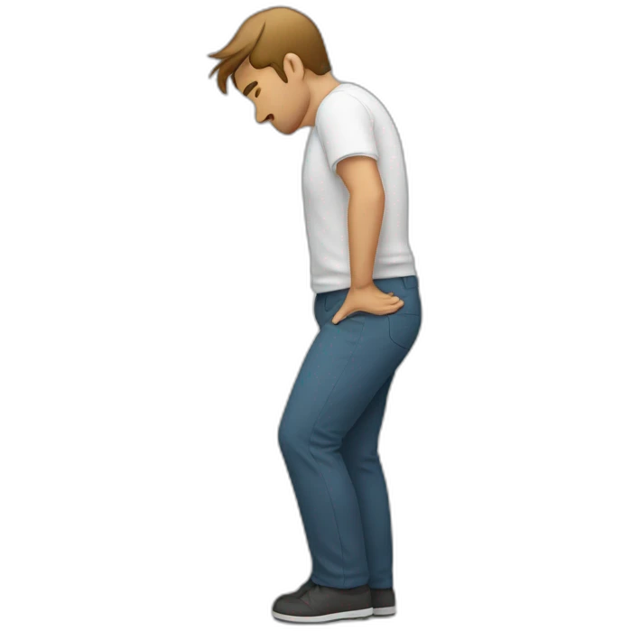 man with back pain emoji