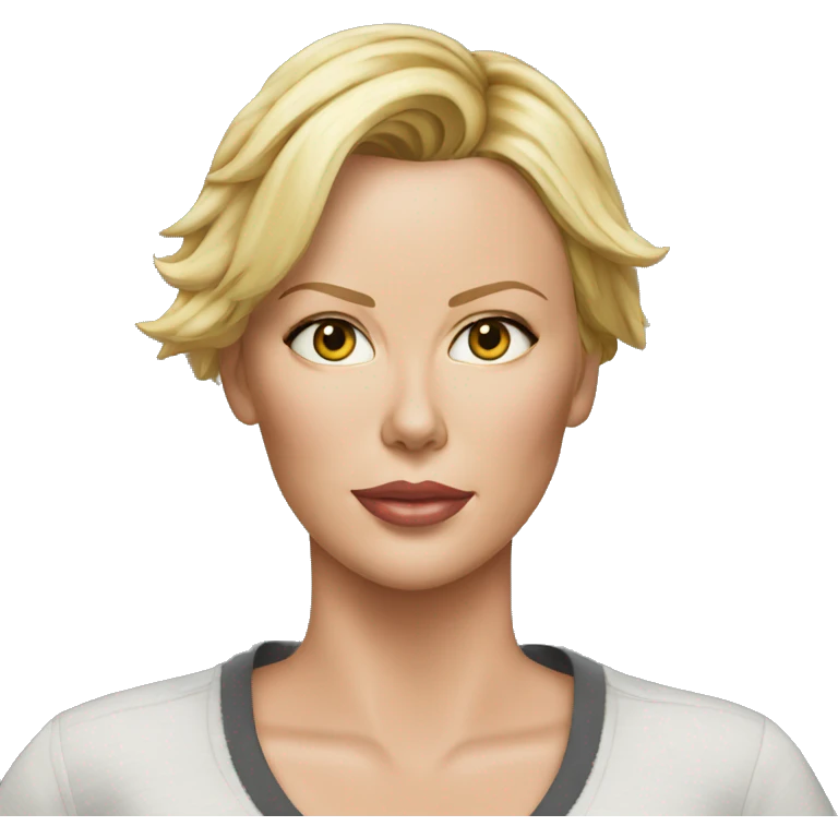 ultra realistic charlize theron wearing shirt emoji