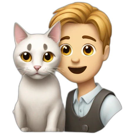 Cat with man emoji