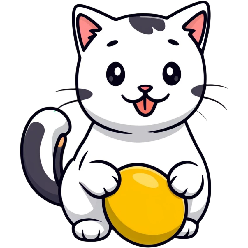 cat licking eggs emoji
