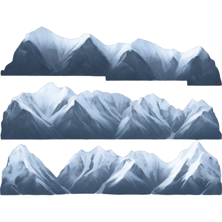mountains of hallstatt in the winter emoji