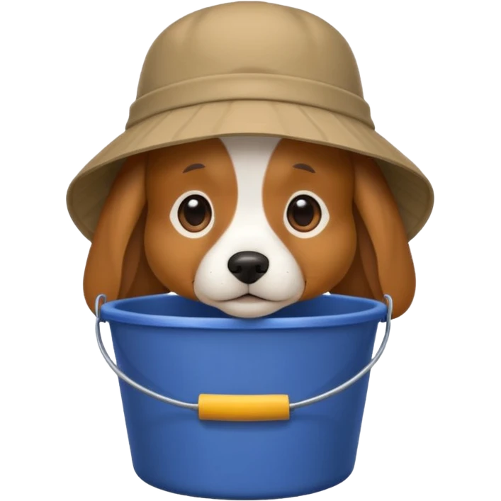 bucket hat dog emoji