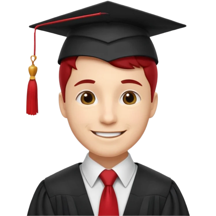 graduation day professor with red tie emoji