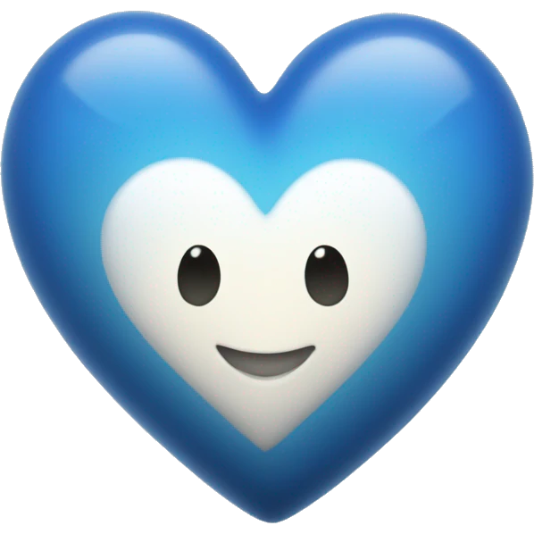 bleeding white heart glowing blue-white emoji