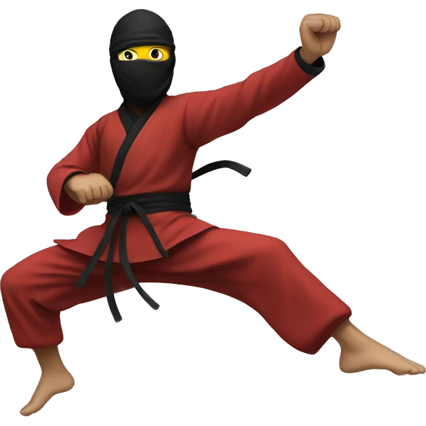Ninja doing a high kick  emoji