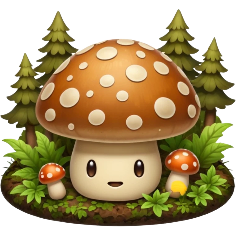 A sleeping mushroom emoji