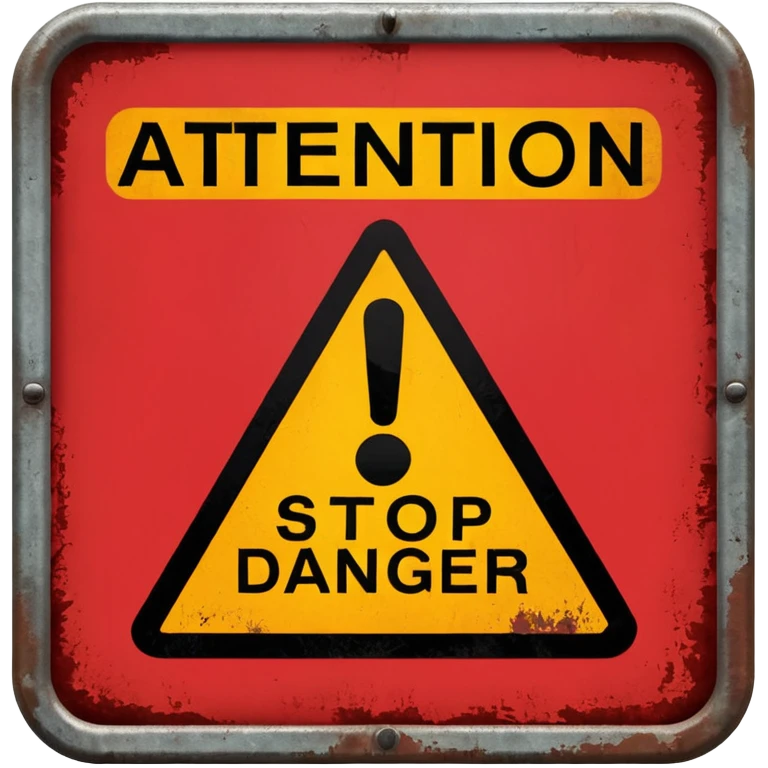 attention stop danger!! entry forbidden emoji