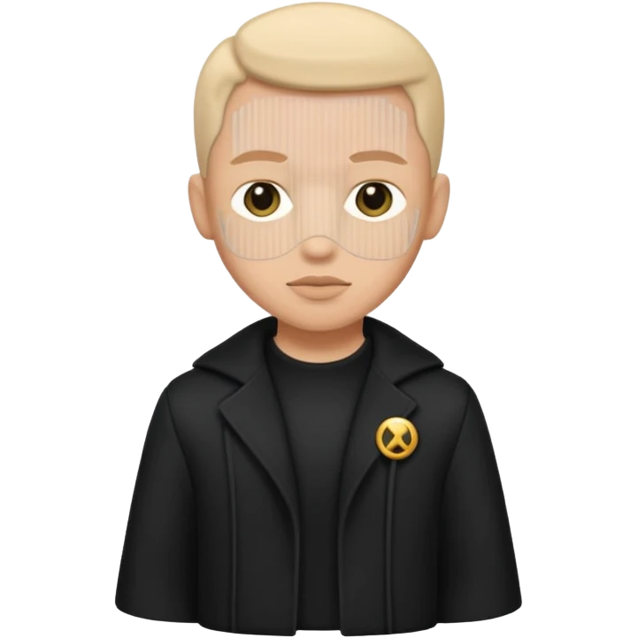 time traveler in black clothes emoji