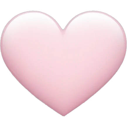 white heart with light pink emoji