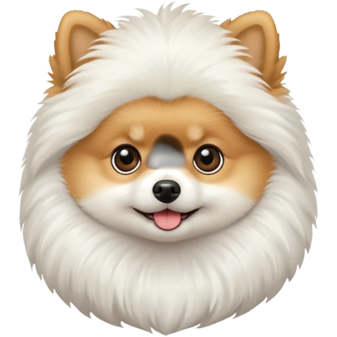 Pomeranian white emoji