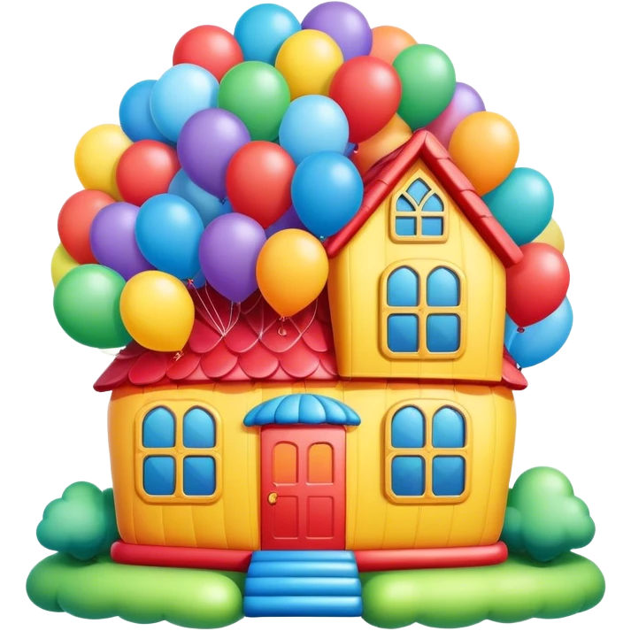 Giant balloon house emoji