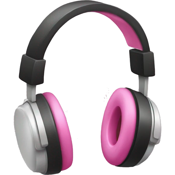 headphones with pink bows emoji