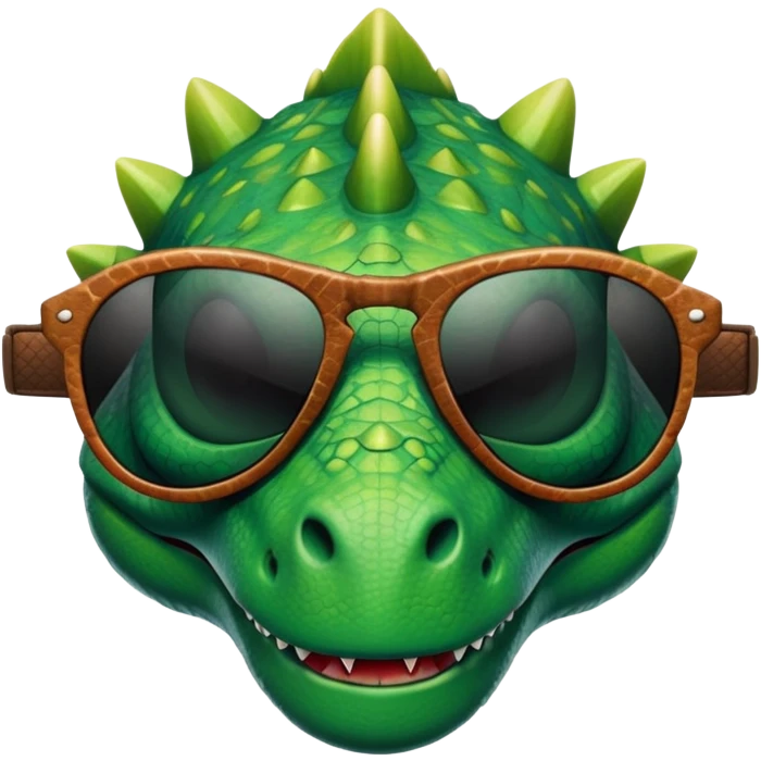 Dinosaur with sunglasses emoji